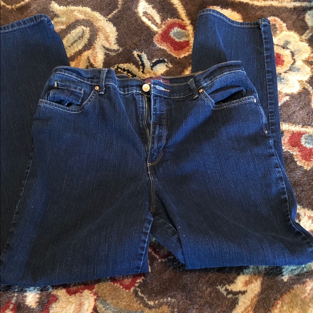 Gloria Vanderbilt Amanda Straight Leg Dark Blue Denim Jeans